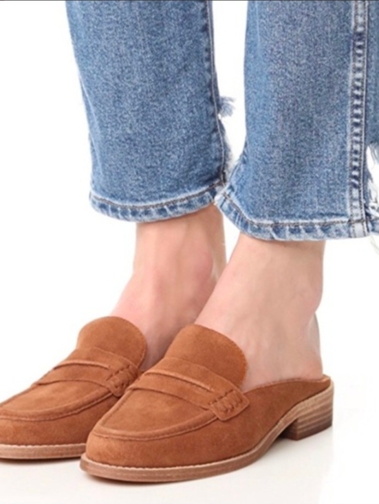 Madewell Shoes - Madewell Elineer Suede Loafer Mules Size 7